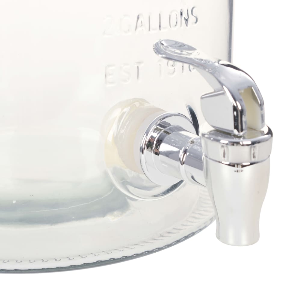 XXL-Wasserspender mit Wasserhahn, transparent, 8 l, Glas