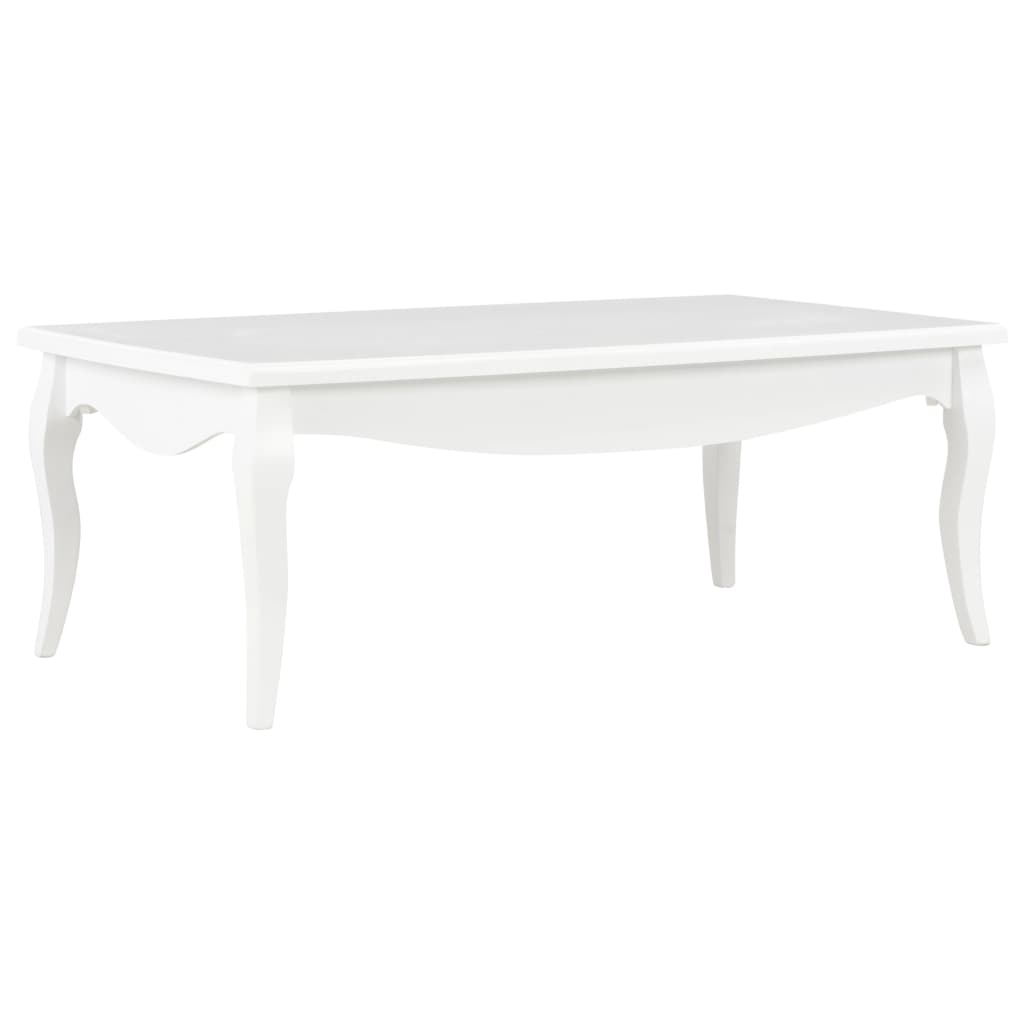 Table basse Blanc 110x60x40 cm Bois de pin massif