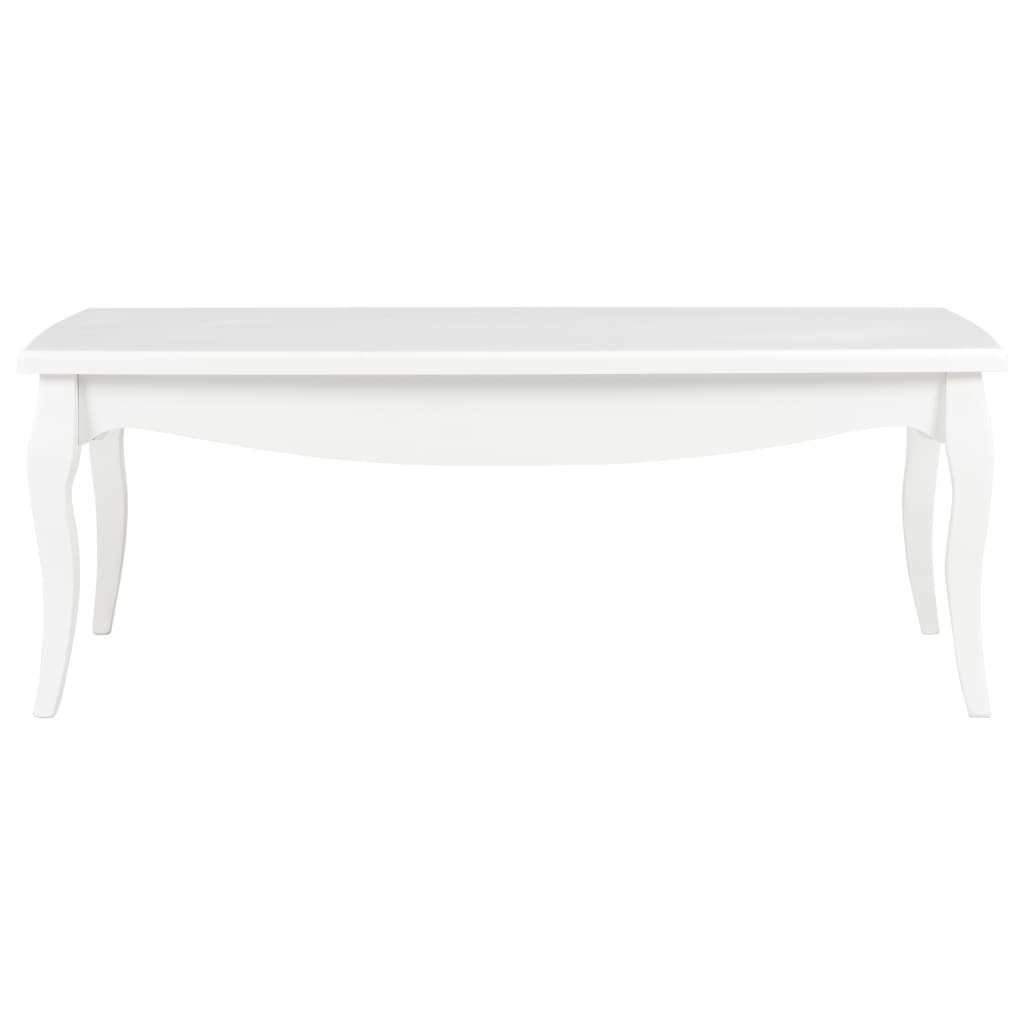 Table basse Blanc 110x60x40 cm Bois de pin massif