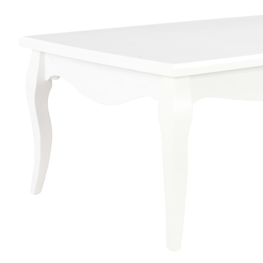 Table basse Blanc 110x60x40 cm Bois de pin massif