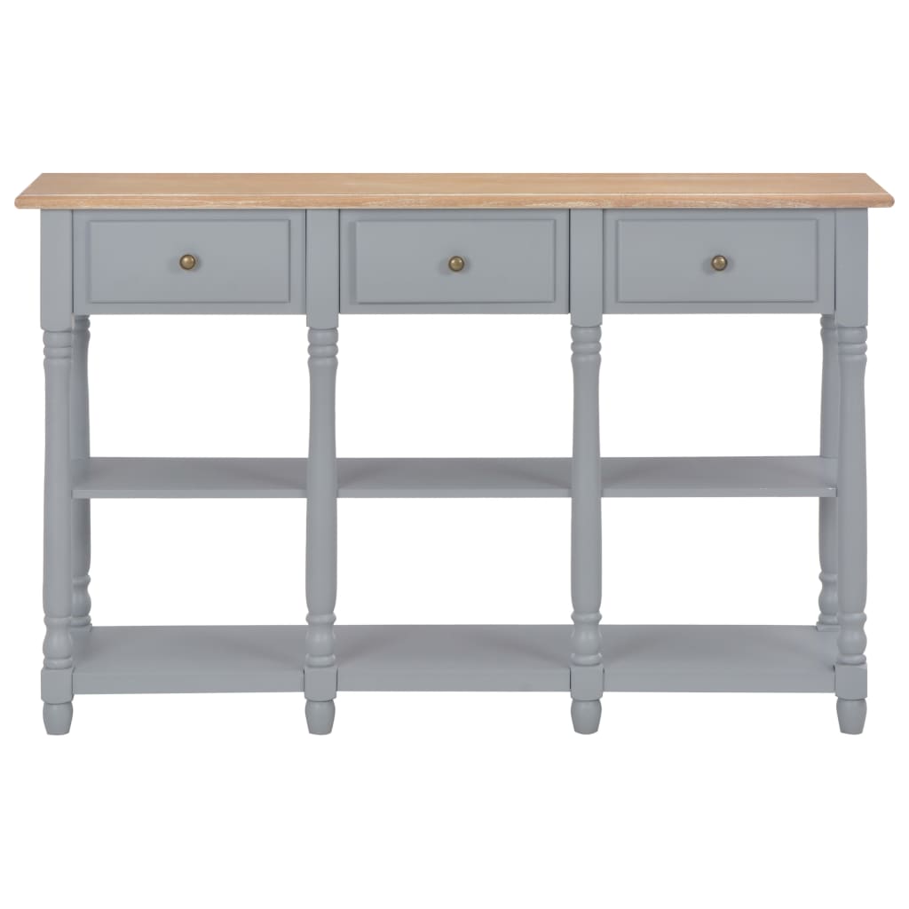 Table console Gris 120x30x76 cm MDF