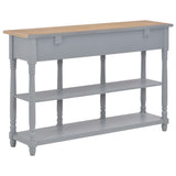 Table console Gris 120x30x76 cm MDF