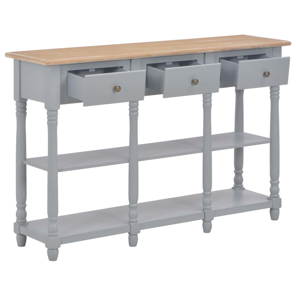 Table console Gris 120x30x76 cm MDF