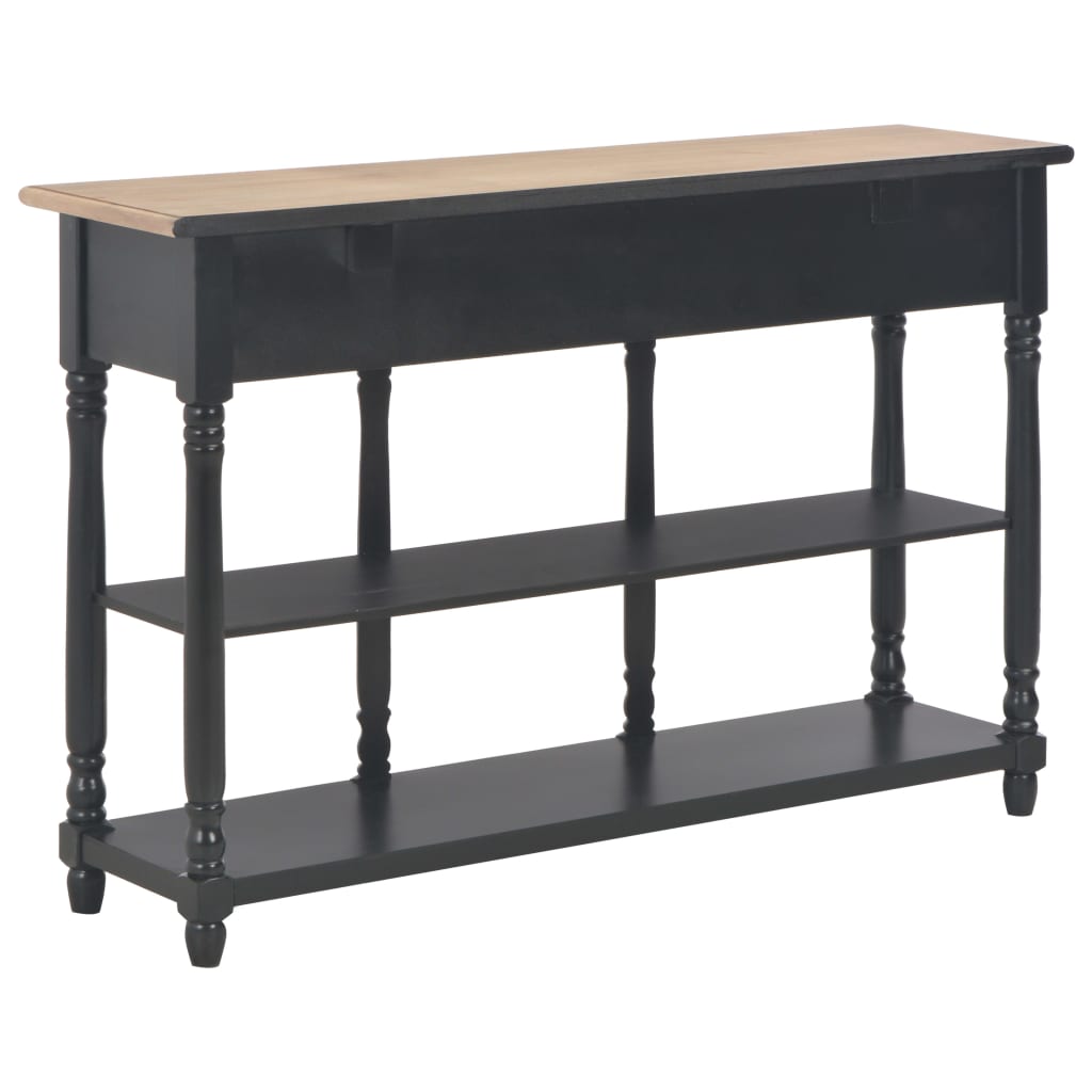 Table console Noir 120x30x76 cm MDF