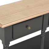 Table console Noir 120x30x76 cm MDF