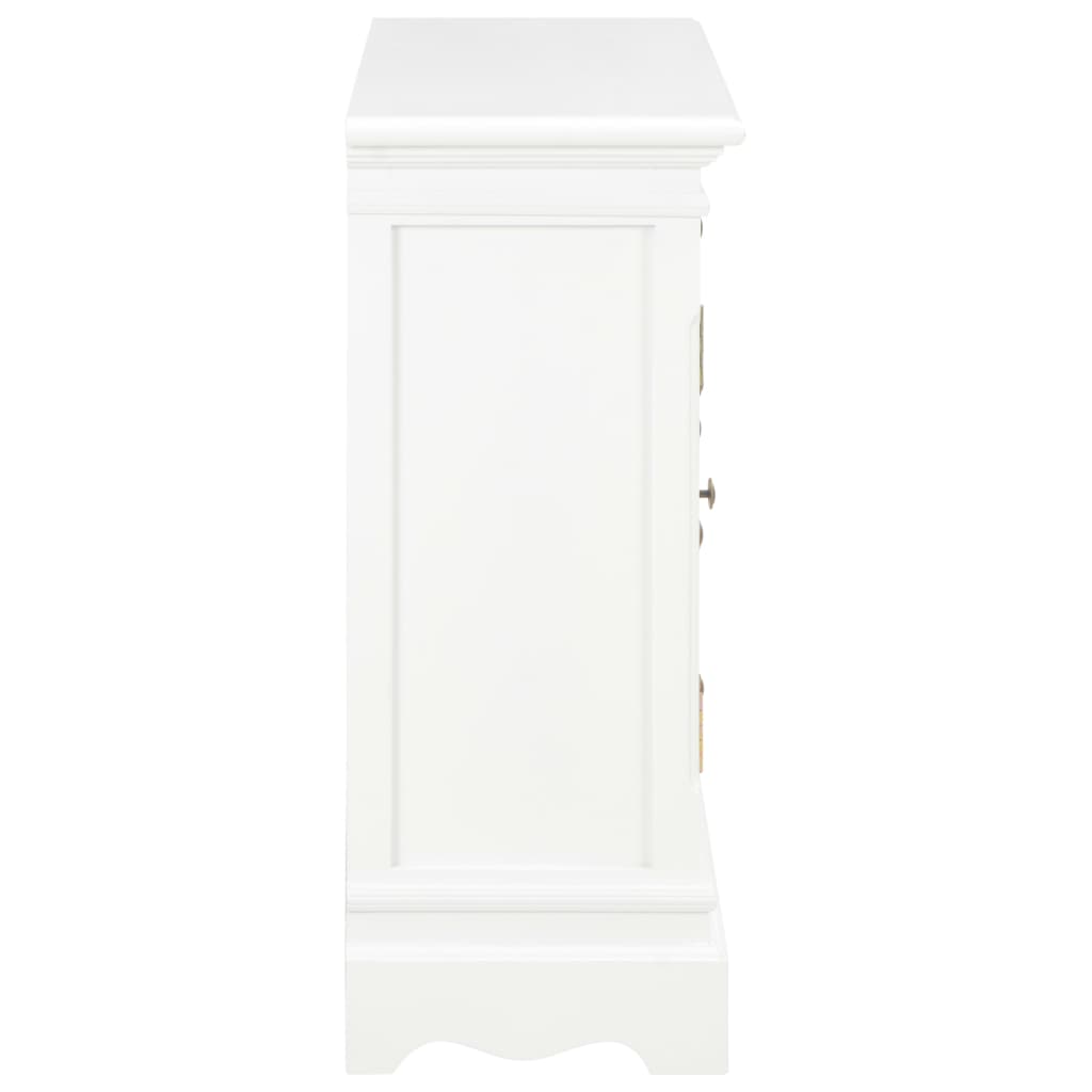 Buffet blanc 70x28x70 cm bois de pin massif