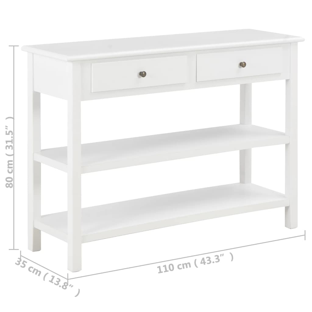 Buffet Blanc 110x35x80 cm MDF