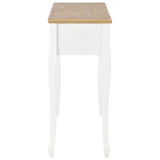 Table de console et coiffeuse avec 3 tiroirs Blanc