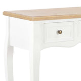 Table de console et coiffeuse avec 3 tiroirs Blanc