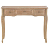 Table de console et coiffeuse avec 3 tiroirs Marron