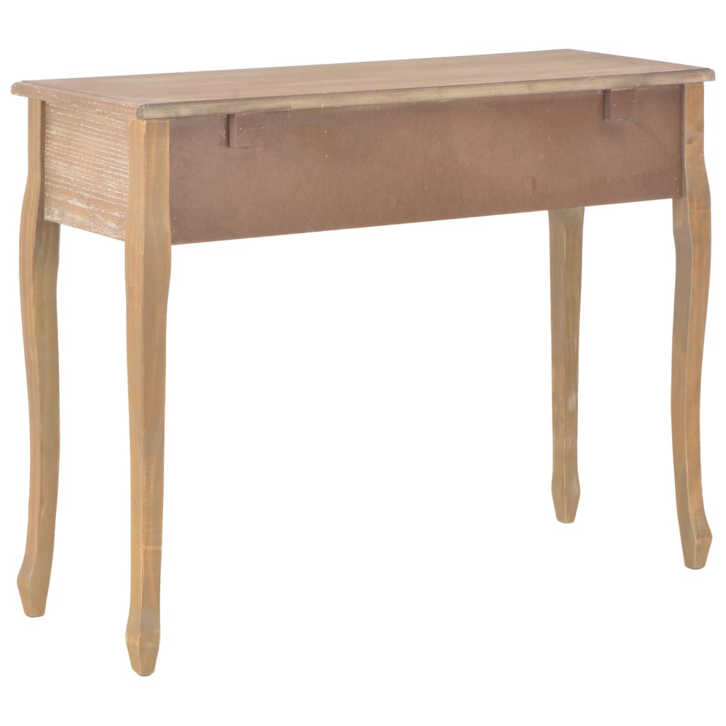 Table de console et coiffeuse avec 3 tiroirs Marron