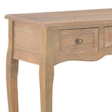 Table de console et coiffeuse avec 3 tiroirs Marron