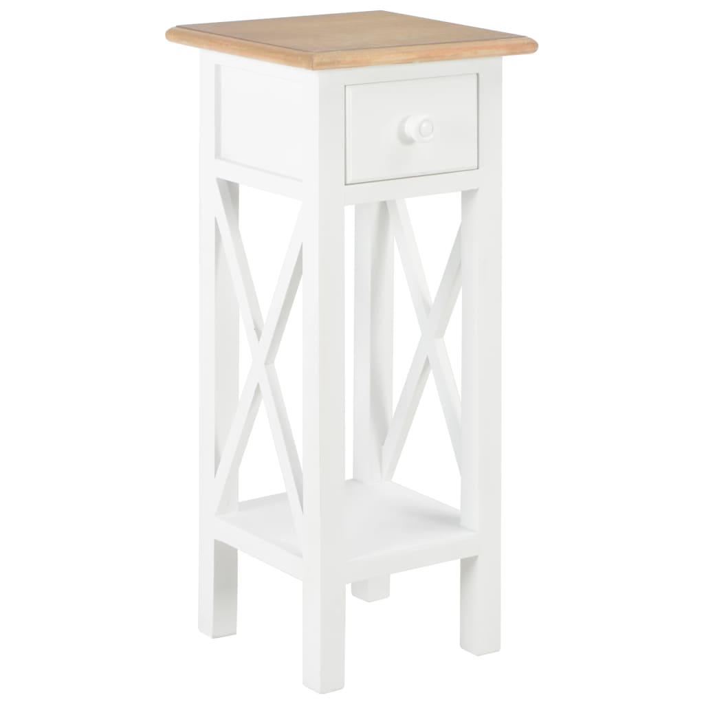 Table d'appoint Blanc 27 x 27 x 65,5 cm Bois