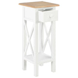 Table d'appoint Blanc 27 x 27 x 65,5 cm Bois