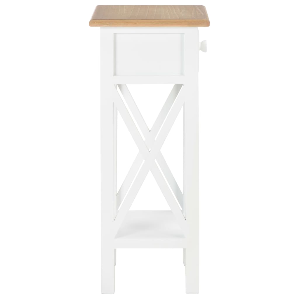 Table d'appoint Blanc 27 x 27 x 65,5 cm Bois