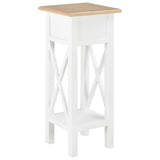 Table d'appoint Blanc 27 x 27 x 65,5 cm Bois