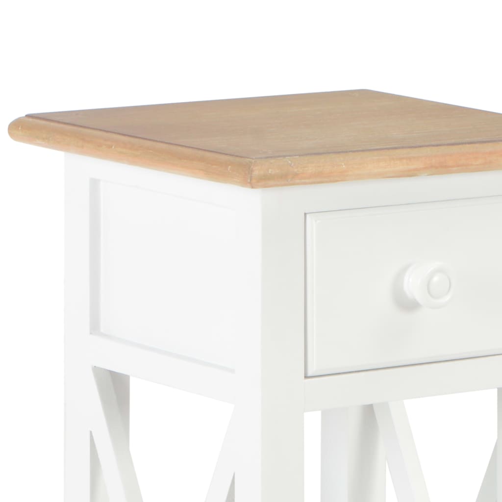 Table d'appoint Blanc 27 x 27 x 65,5 cm Bois