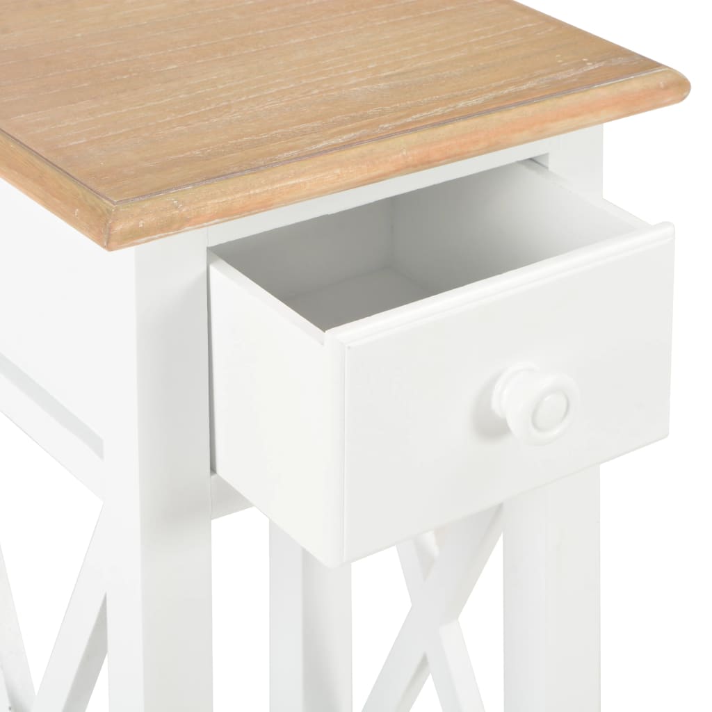 Table d'appoint Blanc 27 x 27 x 65,5 cm Bois