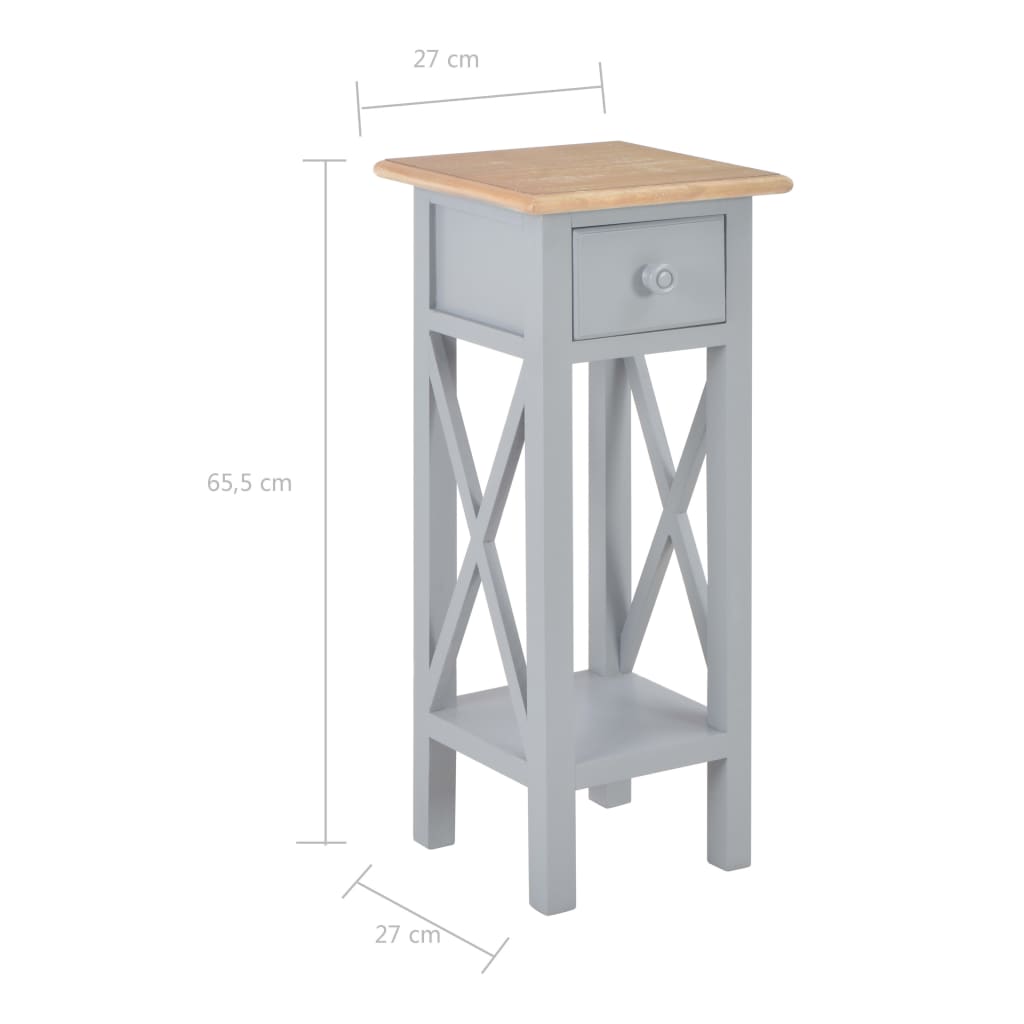 Table d'appoint Gris 27 x 27 x 65,5 cm Bois