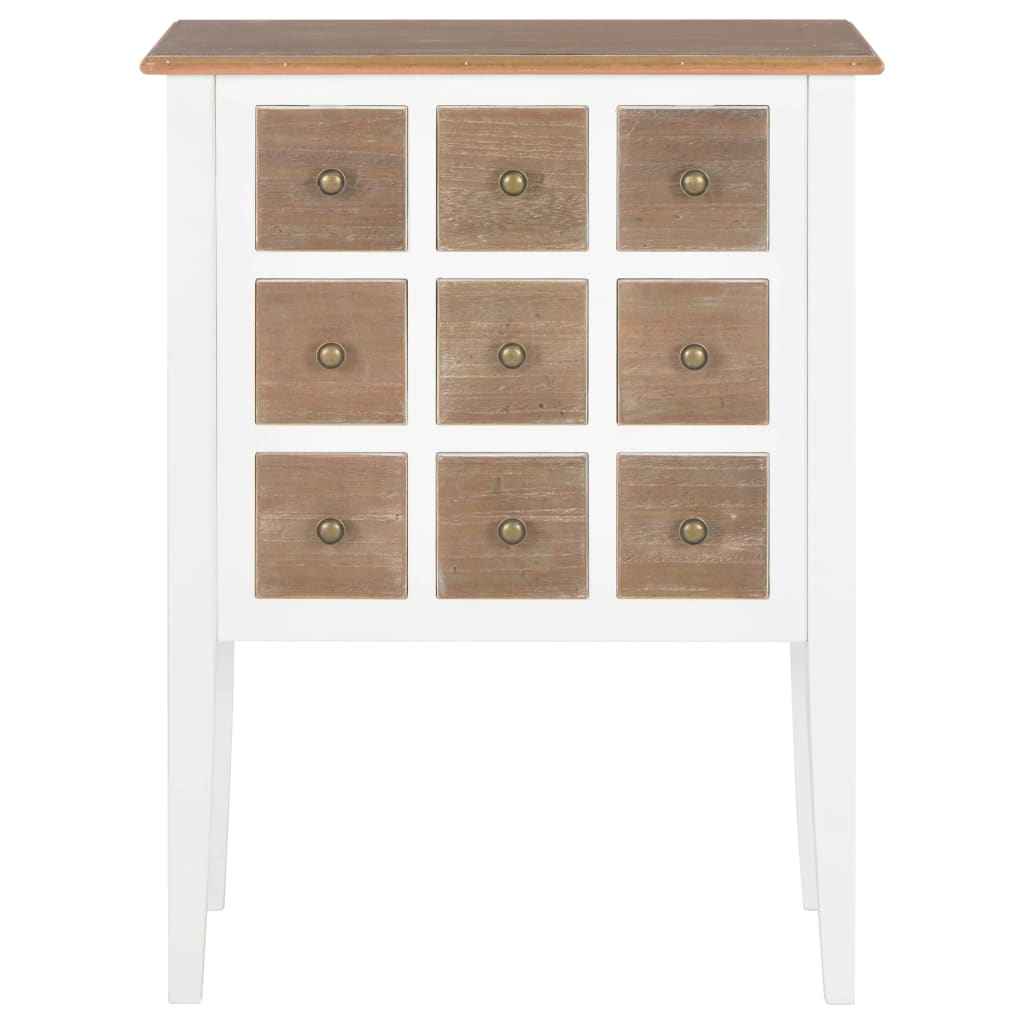 Buffet Blanc 54x30x80 cm Bois massif