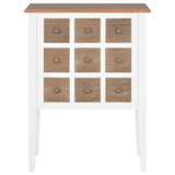 Buffet Blanc 54x30x80 cm Bois massif