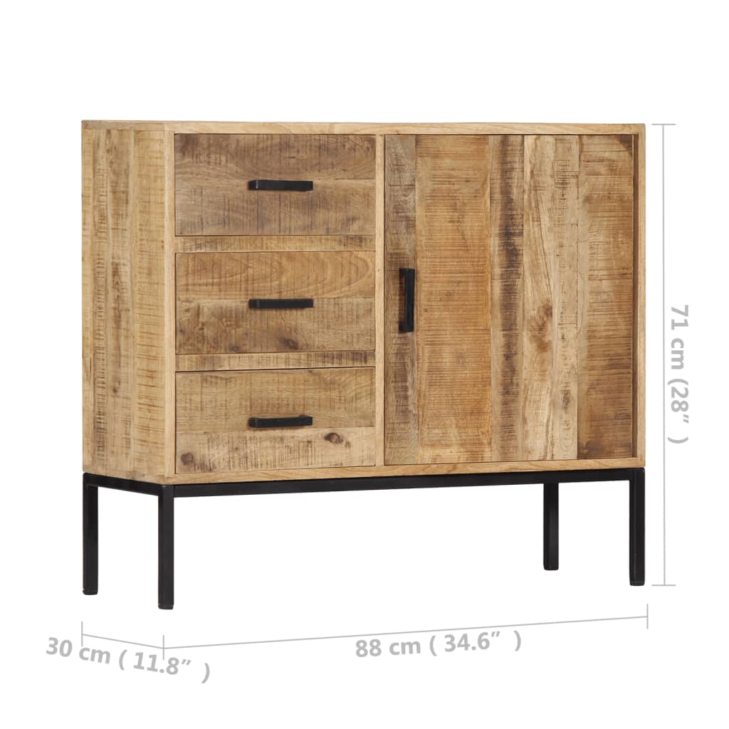 Buffet 88x30x71 cm Bois de manguier massif