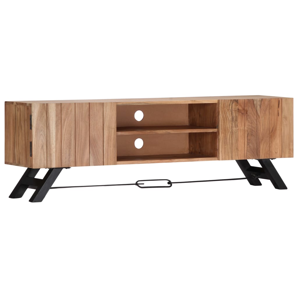 Meuble TV 140x30x45 cm Bois d'acacia massif