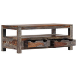 Table basse Gris 100x50x40 cm Bois massif