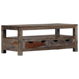 Table basse Gris 100x50x40 cm Bois massif