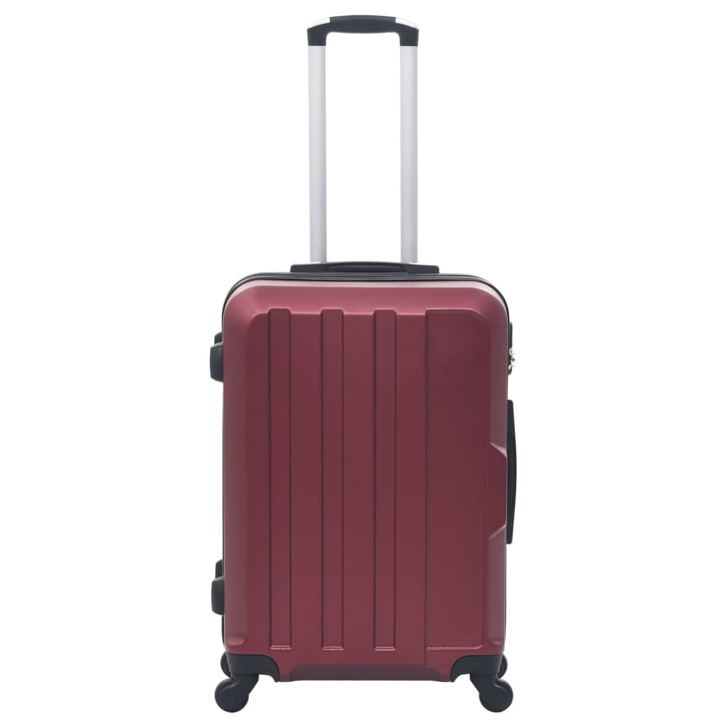 Valise rigide 3 pcs Rouge bordeaux ABS