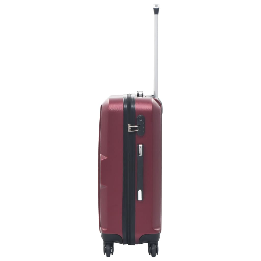 Valise rigide 3 pcs Rouge bordeaux ABS