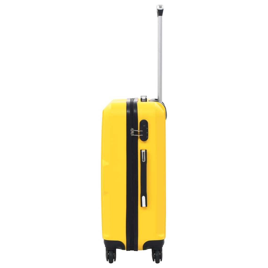 Valise rigide 3 pcs Jaune ABS