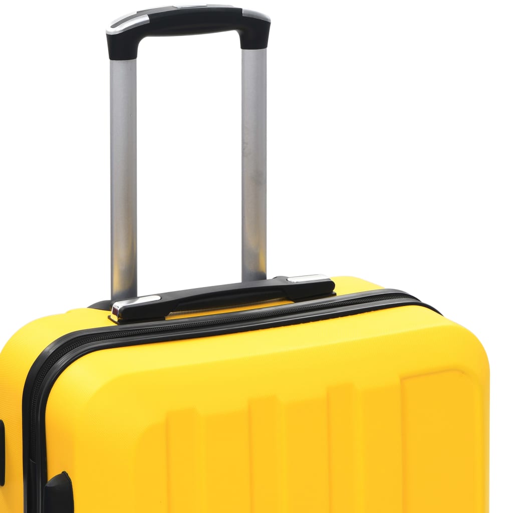 Valise rigide 3 pcs Jaune ABS