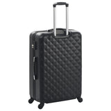 Valise rigide 3 pcs Noir ABS