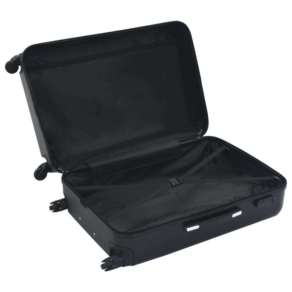 Valise rigide 3 pcs Noir ABS