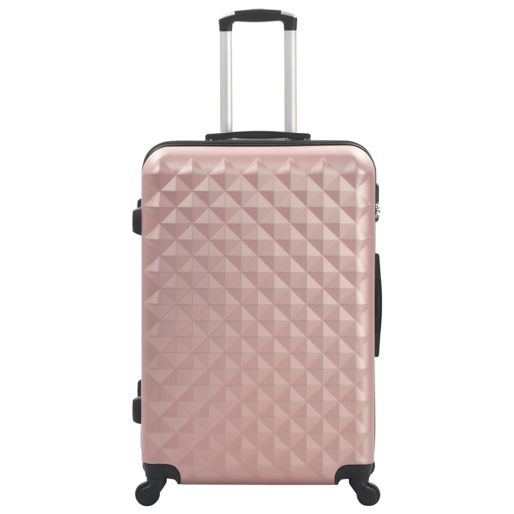 Valise rigide 3 pcs Doré rose ABS