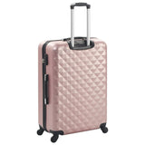 Valise rigide 3 pcs Doré rose ABS