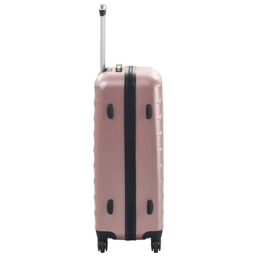 Valise rigide 3 pcs Doré rose ABS