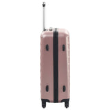 Valise rigide 3 pcs Doré rose ABS