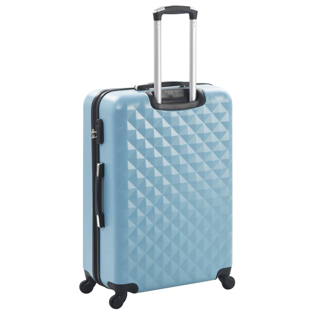 Valise rigide 3 pcs Bleu ABS