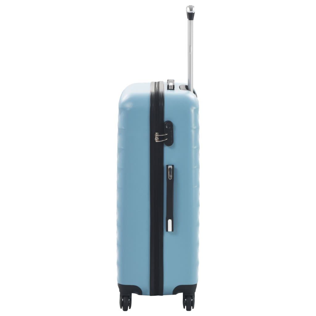 Valise rigide 3 pcs Bleu ABS