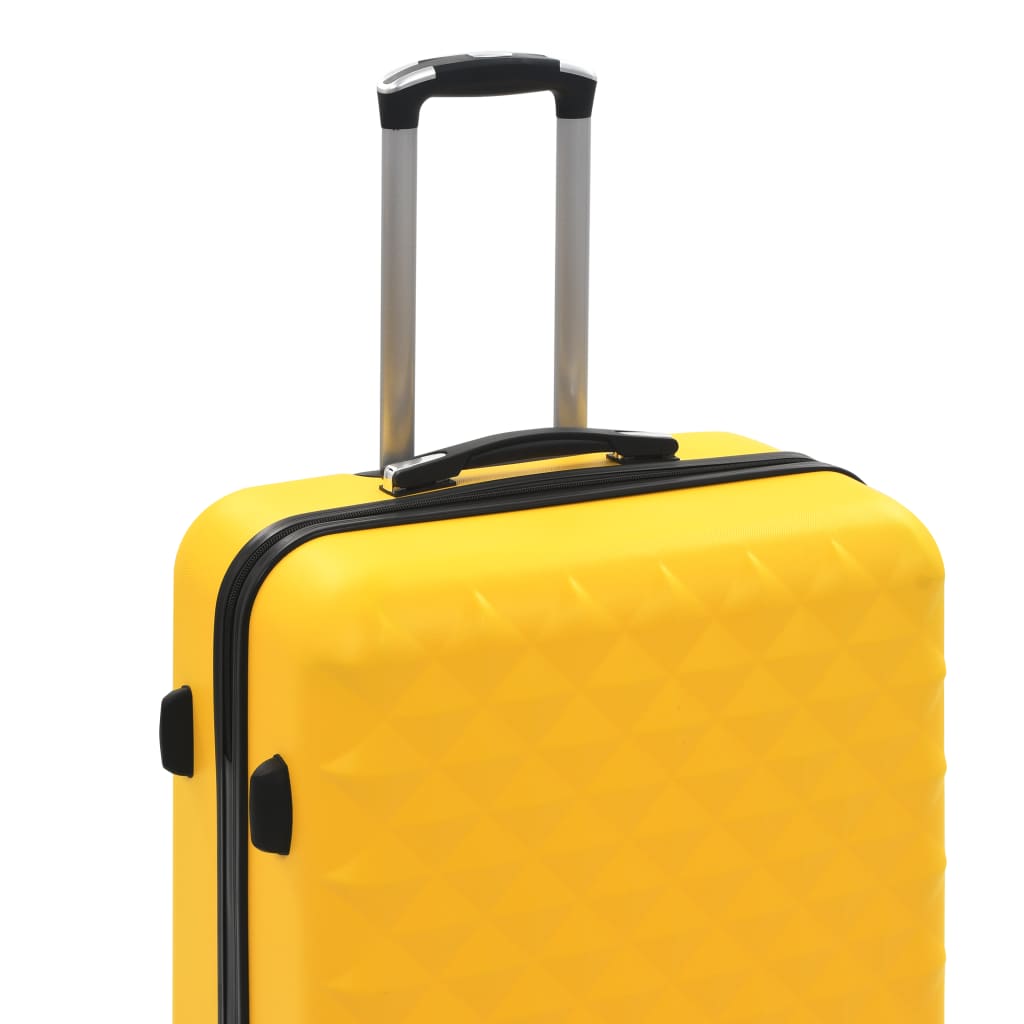 Valise rigide 3 pcs Jaune ABS