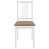 Chaises à manger avec coussins lot de 2 blanc bois solide