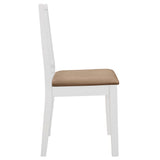 Chaises à manger avec coussins lot de 2 blanc bois solide