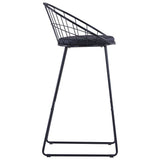 Chaises de bar lot de 2 noir similicuir