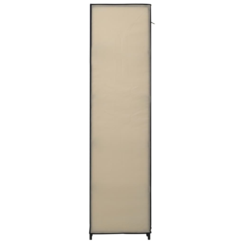 Armoire avec compartiments et tiges Crème 150x45x176 cm Tissu