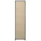 Armoire avec compartiments et tiges Crème 150x45x176 cm Tissu