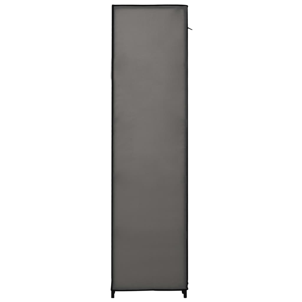 Armoire avec compartiments et tiges Gris 150x45x176 cm Tissu