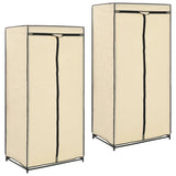 2 pcs Wardrobes Cream 75x50x160 cm