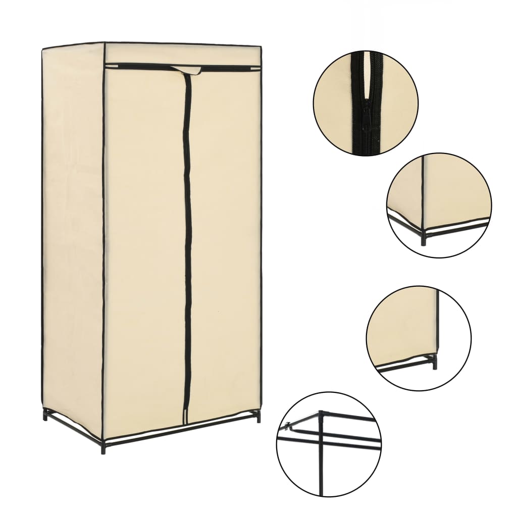 2 pcs Wardrobes Cream 75x50x160 cm